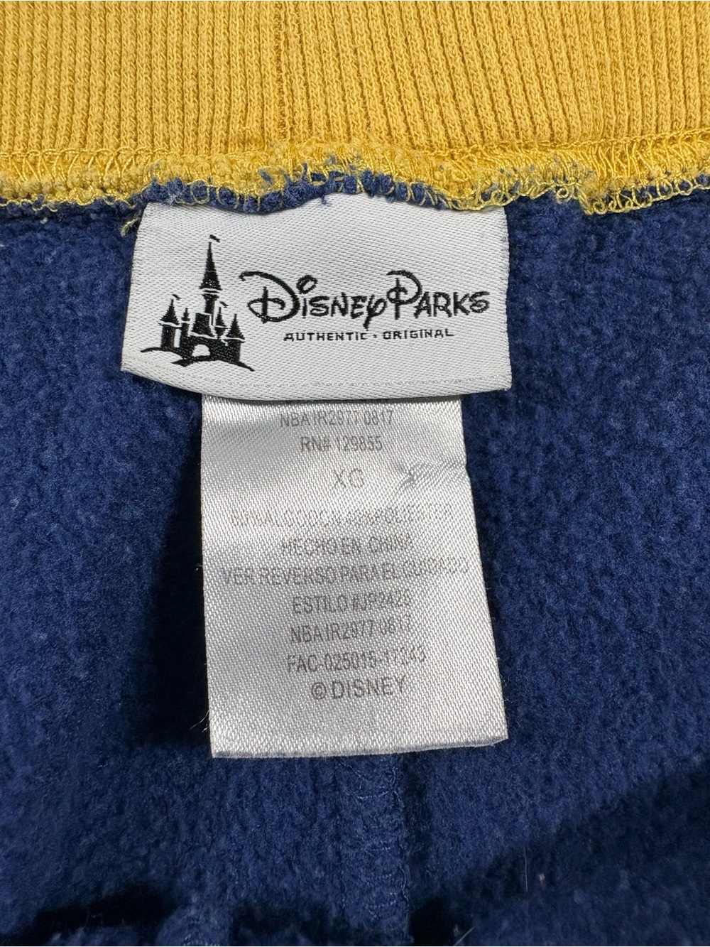 Disney Mickey Mouse Sweatpants Men’s XL Blue Yellow Joggers - Picture 5 of 7